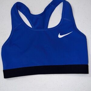 Nike Women's Blue and Black Sports Bra